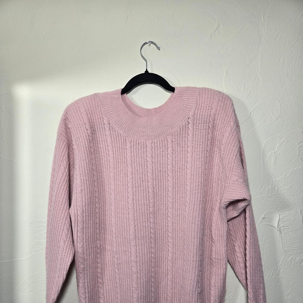 Liz Claiborne Collection Pink Cable Knit Sweater